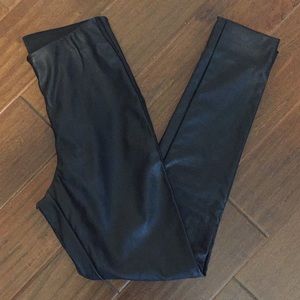 H and M faux leather leggings